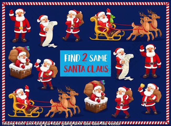 nhung hinh anh ong gia noel giang sinh doc dao file vector